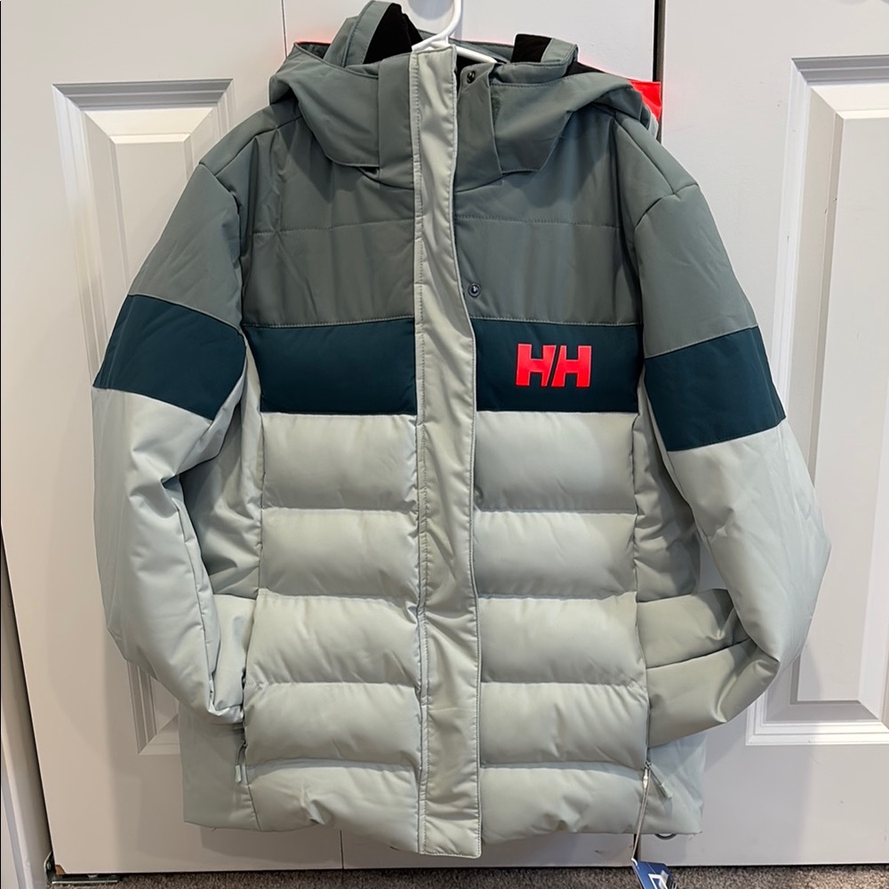 Helly Hansen Gray and Blue Puffer Jacket
